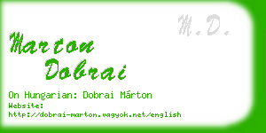 marton dobrai business card